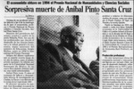 Sorpresiva muerte de Aníbal Pinto Santa Cruz  [artículo].
