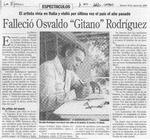 Falleció Osvaldo "Gitano" Rodríguez  [artículo].