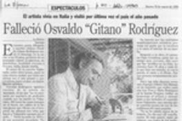 Falleció Osvaldo "Gitano" Rodríguez  [artículo].