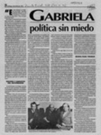 Gabriela, política sin miedo  [artículo] Virginia Vidal.
