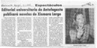 Editorial Universitaria de Antofagasta publicará novelas de Xiomara Largo  [artículo].