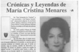 Crónicas y leyendas de María Cristina Menares  [artículo].