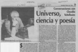 Universo, ciencia y poesía  [artículo] Ramón Díaz Eterovic.