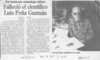 Falleció el científico Luis Peña Guzmán  [artículo].