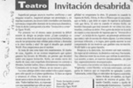 Invitación desabrida  [artículo] Carlos Mella.