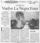Vuelve la Negra Ester  [artículo].