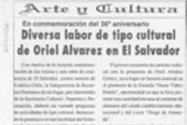 Diversa labor de tipo cultural de Oriel Alvarez en El Salvador  [artículo].
