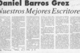 Daniel Barros Grez  [artículo].