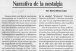 Narrativa de la nostalgia  [artículo] Marino Muñoz Lagos.