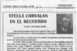 Stella Corvalán en el recuerdo  [artículo] José Vargas Badilla.