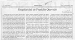 Singularidad de Franklin Quevedo  [artículo]Luis Merino Reyes.
