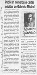 Publican numerosas cartas inéditas de Gabriela Mistral