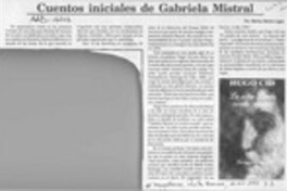 Cuentos iniciales de Gabriela Mistral