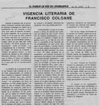Vigencia literaria de Francisco Coloane  [artículo].