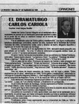 El dramaturgo Carlos Cariola  [artículo] José Vargas Badilla.