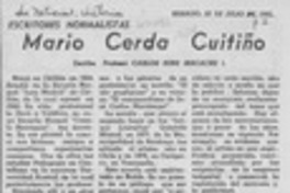 Mario Cerda Cuitiño  [artículo] Carlos René Ibacache.