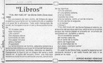 Libros  [artículo] Sergio Bueno Venegas.