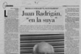 Juan Radrigán "en la suya"  [artículo] Mónica Maureira.
