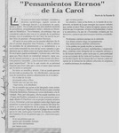 "Pensamientos eternos" de Lía Carol  [artículo] Darío de la Fuente D.