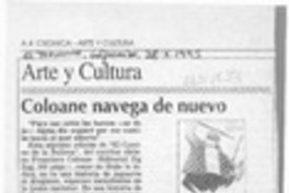 Coloane navega de nuevo  [artículo] Marco Herrera.