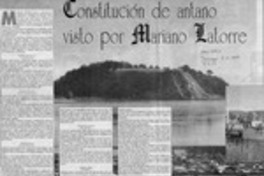 Constitución de antaño visto por Mariano Latorre  [artículo] Orlando Gutiérrez Salinas.