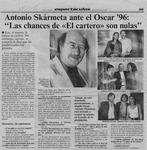 Antonio Skármeta ante el Oscar '96, "Las chances de "El cartero" son nulas"  [artículo].
