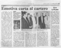 Emotiva carta al cartero  [artículo].