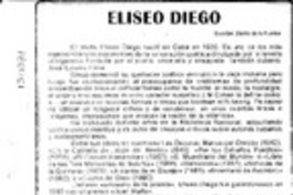 Eliseo Diego  [artículo] Darío de la Fuente.