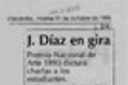 J. Díaz en gira  [artículo].
