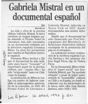Gabriela Mistral en un documental español  [artículo].