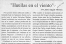 "Huellas en el viento"  [artículo] Jaime Salgado Albornoz.