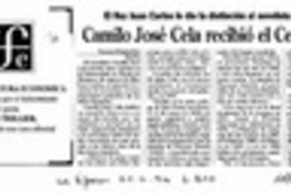 Camilo José Cela recibió el Cervantes  [artículo].
