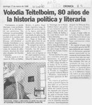 Volodia Teitelboim, 80 años de la historia política y literaria  [artículo].