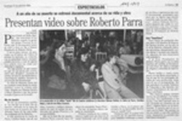 Presentan video sobre Roberto Parra  [artículo] G. N.
