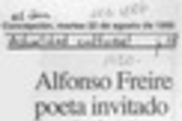 Alfonso Freire poeta invitado por la Sech  [artículo].
