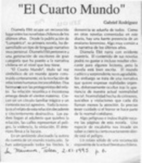 "El cuarto mundo"  [artículo] Gabriel Rodríguez.