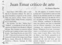 Juan Emar crítico de arte  [artículo] Ramón Riquelme.