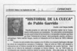 "Historial de la cueca" de Pablo Garrido  [artículo] José Vargas Badilla.
