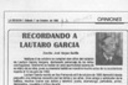 Recordando a Lautaro García  [artículo] José Vargas Badilla.