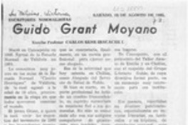 Guido Grant Moyano  [artículo] Carlos René Ibacache I.