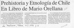 Prehistoria y etnología de Chile en libro de Mario Orellana  [artículo].
