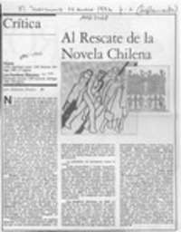 Al rescate de la novela chilena  [artículo] Antonio Avaria.