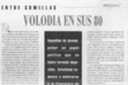 Volodia en sus 80  [artículo] José Rodríguez Elizondo.