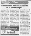 Blanca Elena, memoria indiscreta de la Quinta Vergara  [artículo].