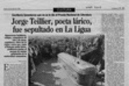 Jorge Teillier, poeta lárico, fue sepultado en La Ligua  [artículo] Ximena Poo.