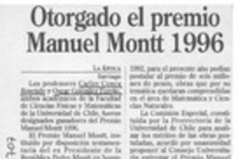 Otorgado el Premio Manuel Montt 1996  [artículo].