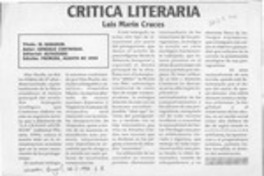 Crítica literaria  [artículo] Luis Marín Cruces.