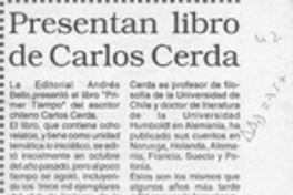 Presentan libro de Carlos Cerda  [artículo].