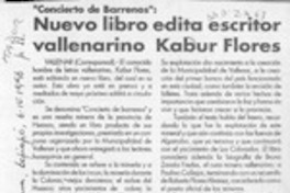 Nuevo libro edita escritor vallenarino Kadur Flores  [artículo].