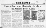 Hoy se lanza un libro sobre la obra de Alberto Blest Gana  [artículo].